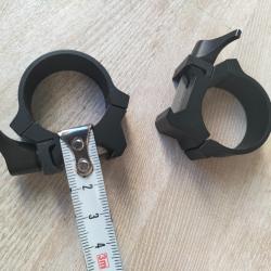 Colliers bas amovibles &agrave; levier30 mm en acier