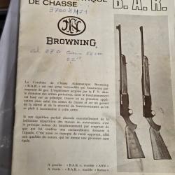 Vds Notice Browning BAR en Fran&ccedil;ais