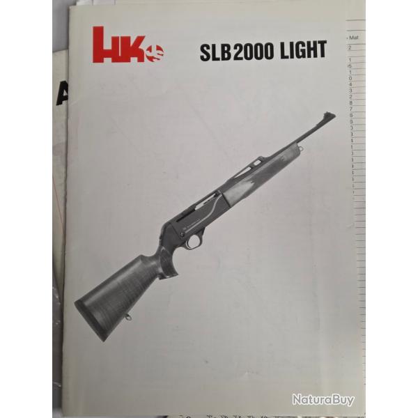 Vds Notice HK SLB 2000 Light en Anglais, Allemand et Italien