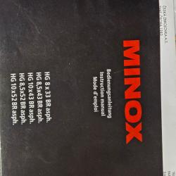 Vds Notice Jumelles MINOX HG en Fran&ccedil;ais