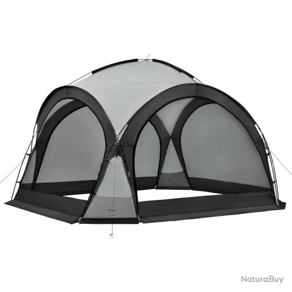 Tonnelle de camping avec guirlande � 96 led 345 x 345 x 247 cm gris fonc� 03_0008742