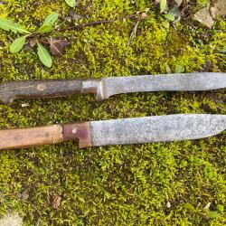 Couteaux dits de "boucher" Achat personnel pour les tranch&eacute;es.