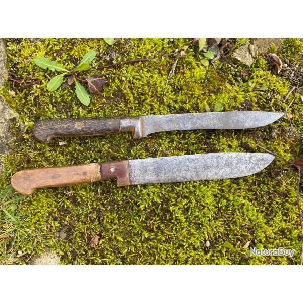 Couteaux dits de "boucher" Achat personnel pour les tranch�es.