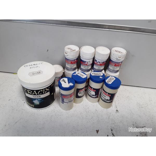 Lot de 14 pots de colorants peche