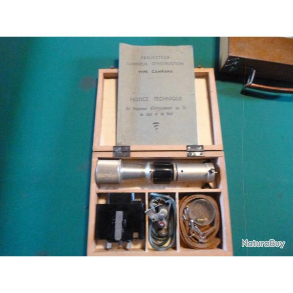 Rare projecteur lumineux d'instruction en coffret d'origine Complet pour fusils
