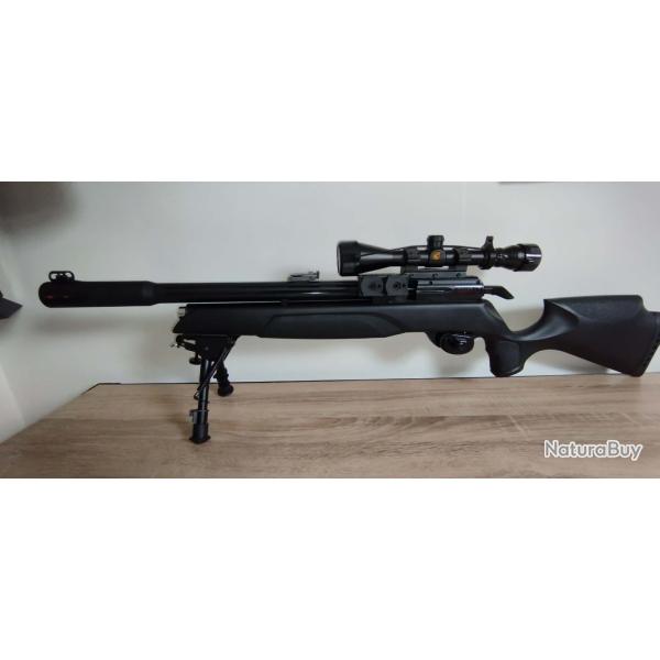 Carabine Arrow PCP 4.5mm 19.9joules + Lunette 3-9x40 wr Gamo + bipied+porte chargeurs + 2 chargeurs