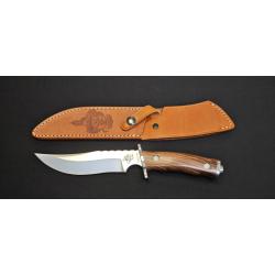 Maserin 987 Siberian Knife Pao Santos - Couteau fixe de chasse design Nicolai Lilin, manche bois Pao