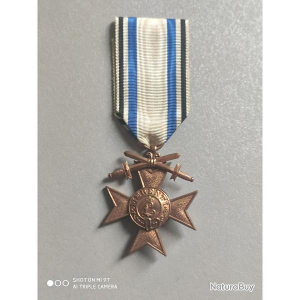 Croix du m�rite militaire, Merenti 1866 avec glaive, de 3�me classe. Bavi�re , Prusse WW1