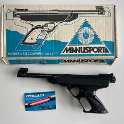 PISTOLET AIR COMPRIME 4,5 mm MANUSPORT ANNEE 80