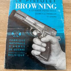NOTICE LIVRET LE PISTOLET BROWNING A GRANDE PUISSANCE