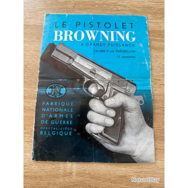 NOTICE LIVRET LE PISTOLET BROWNING A GRANDE PUISSANCE