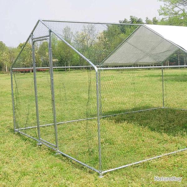 Enclos pour volailles 12m� - Structure galvanis�e 4x3x2m