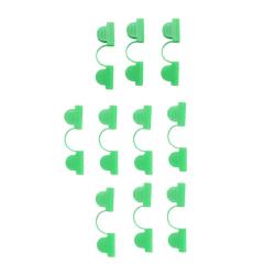 Lot de 10 clips de fixation 85x25mm pour tunnel de jardin - Vert