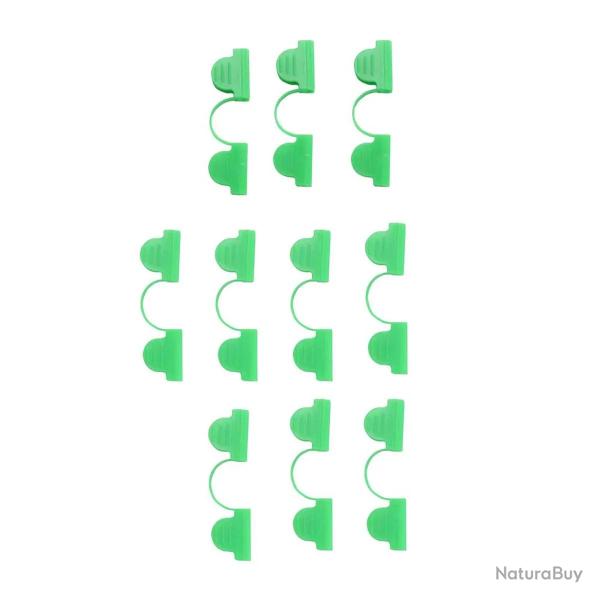 Lot de 10 clips de fixation 85x25mm pour tunnel de jardin - Vert