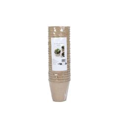 24 Pots Biod&eacute;gradables Ronds &Oslash;8 cm pour Semis et Culture