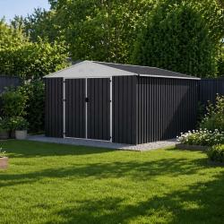 Abri de jardin Escaut en acier - 2 portes battantes 12,33m&sup2;