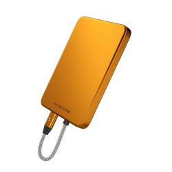 Powerbank Nitecore Pocket 5 Orange 5000mAh - 22,5W - C&acirc;ble USB-C Int&eacute;gr&eacute; - Fixation Magn&eacute;tique