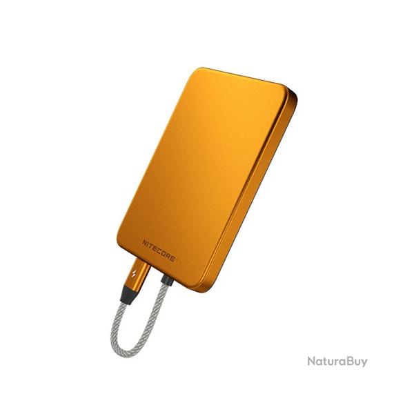 Powerbank Nitecore Pocket 5 Orange 5000mAh - 22,5W - C�ble USB-C Int�gr� - Fixation Magn�tique