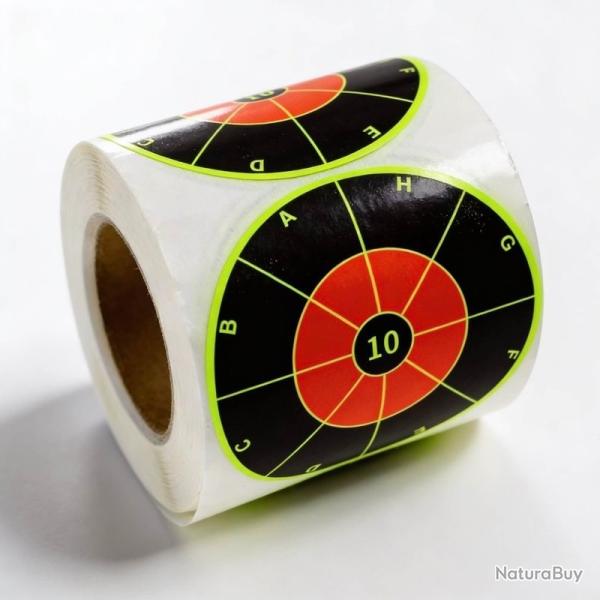 200 cibles r�actives autocollantes 76mm