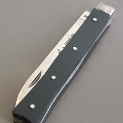 ANCIEN COUTEAU QUEUE DE POISSON, PARAPLUIE &Agrave; L'&Eacute;PREUVE, THIERS, XX&egrave;me, manche RHODO&Iuml;D NOIRE