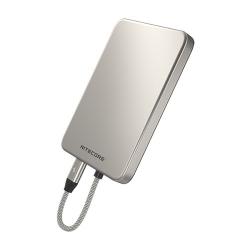 Powerbank Nitecore Pocket 5 Gris Titane 5000mAh - 22,5W - C&acirc;ble USB-C Int&eacute;gr&eacute; - Fixation Magn&eacute;tique