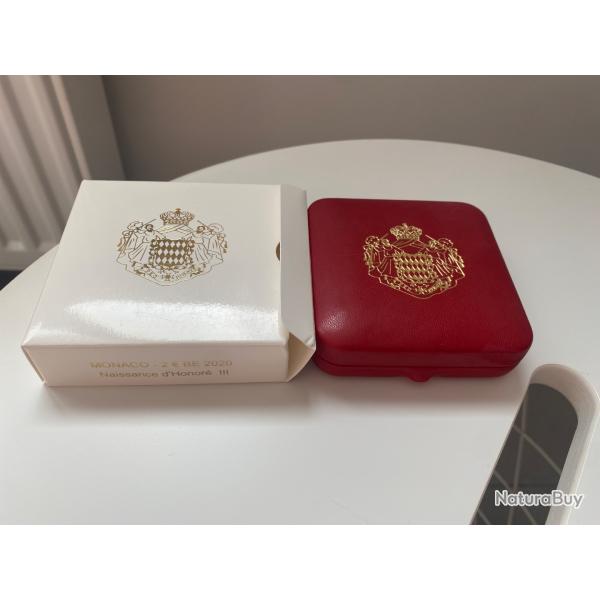 2� Monaco 2020 Honor� III ? Belle �preuve ? Coffret + Certificat ? Tirage 15?000