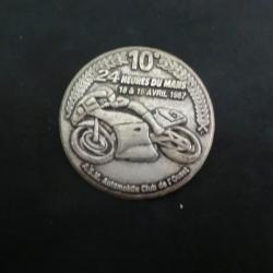 insigne broche 10&deg; 24heures du mans   1987