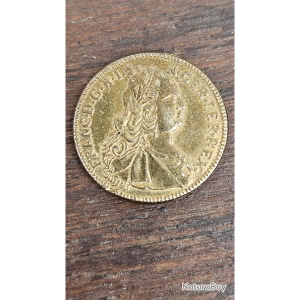 Reproduction escudo 1752 Ferdinand VI of Spain - 2 g - copie non expertis�e