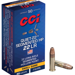 CCI 22LR Quiet-22 Segmented HP 40 grains - Boite de 50 cartouches