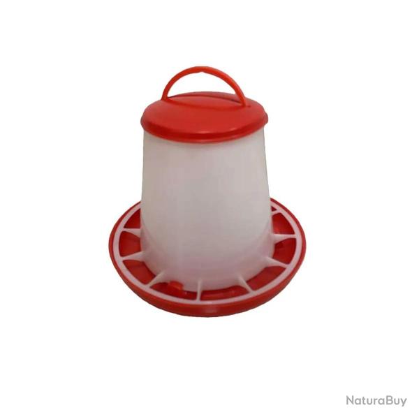 Mangeoire plastique avec poign�e 1,5 kg pour volailles et pigeons