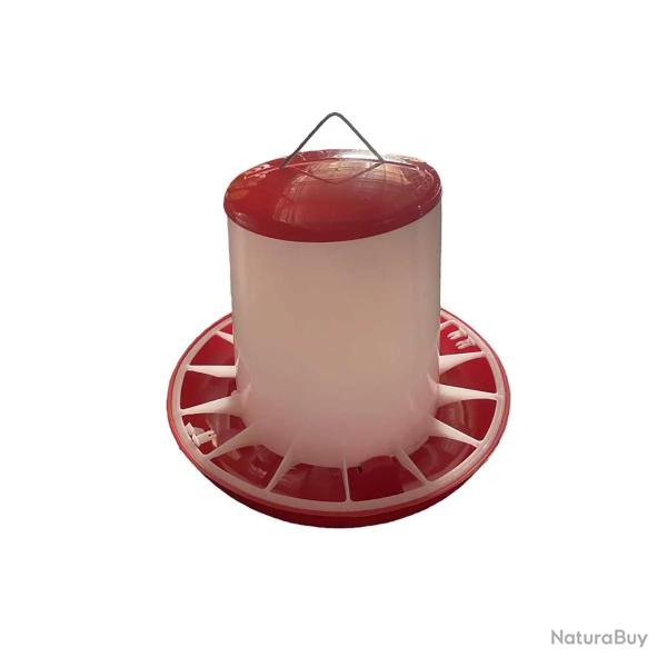 Mangeoire � tr�mie plastique 9 kg avec poign�e pour volailles
