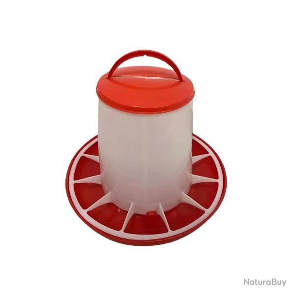 Mangeoire � tr�mie plastique 6 kg avec poign�e pour volailles