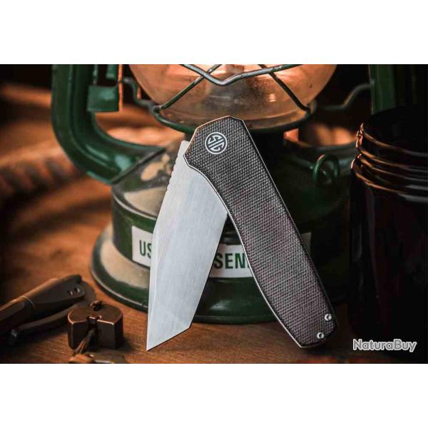 Couteau Eikonic Sig Sauer Xiphos Lame Acier Nitro-V Satin Manche Micarta Noir Liner Lock SIGXI6SB