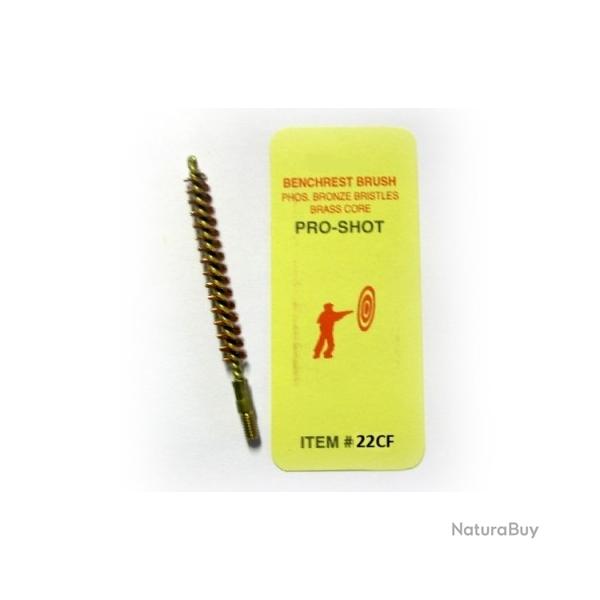 Ecouvillon bronze PRO-SHOT mont� sur tige laiton pour cal.22/.223