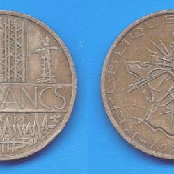 France 10 Francs 1976  Industrie Electrique Piece Mathieu Franc Frs Frc Frcs