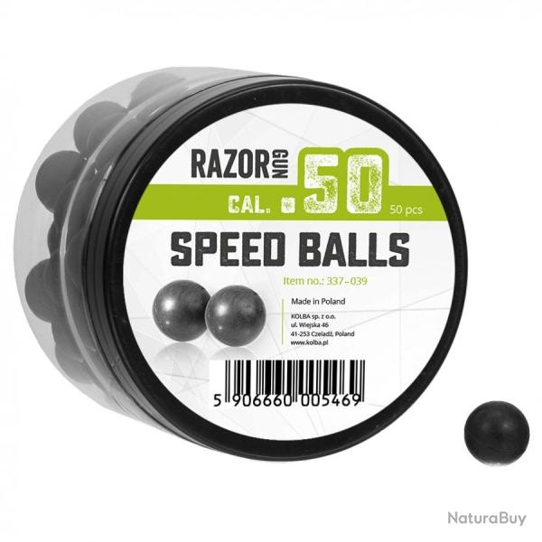 Balles caoutchouc Razor Gun Speed Balls .50