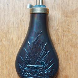 gourde poudre noire m&eacute;tal