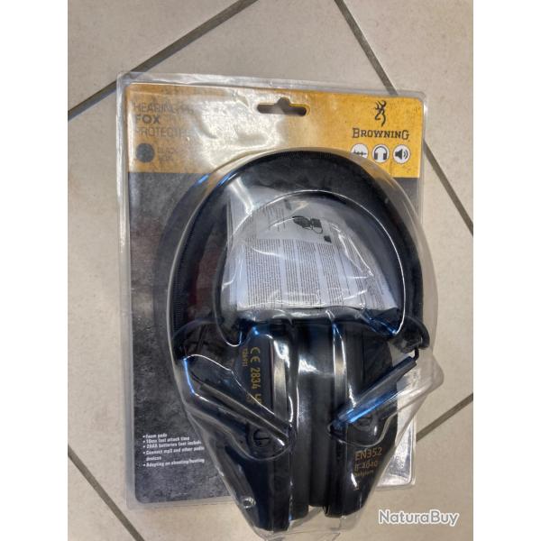 Vends casque antibruit BROWNING FOX black