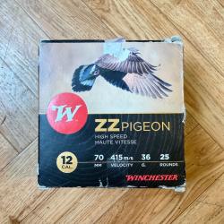 CARTOUCHE DE CHASSE WINCHESTER ZZ PIGEON - 36G - CALIBRE 12 - Plomb N&deg;7