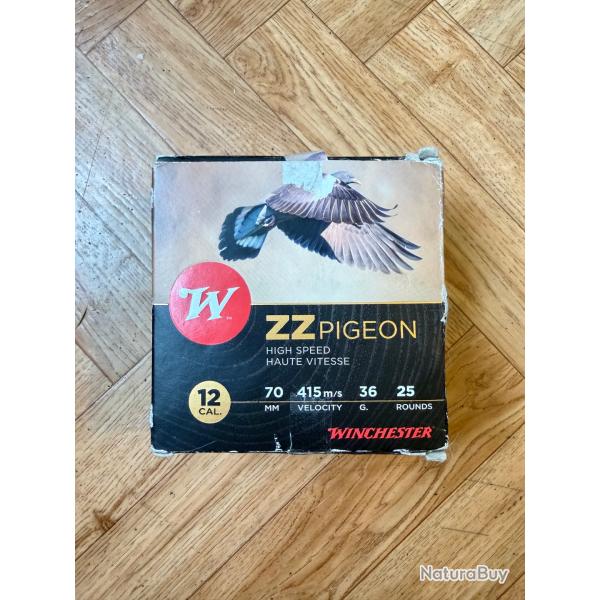 CARTOUCHE DE CHASSE WINCHESTER ZZ PIGEON - 36G - CALIBRE 12 - Plomb N�7