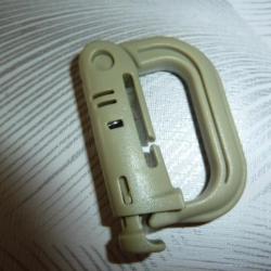 Mousqueton molle D lock - vert clair - lot de x2