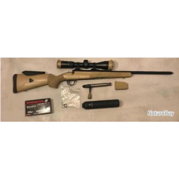 Winchester, 243win Adjsutable ThreadedSilencieux et Lunette