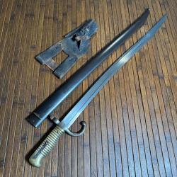 TR&Egrave;S BELLE BA&Iuml;ONNETTE SABRE CHASSEPOT 1866  MANUFACTURE DE TULLE 1874