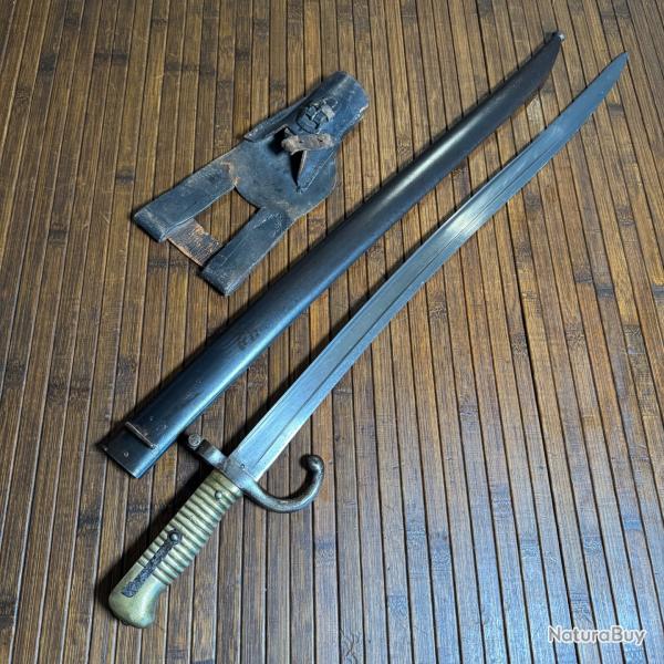 TR�S BELLE BA�ONNETTE SABRE CHASSEPOT 1866  MANUFACTURE DE TULLE 1874