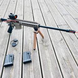 Pallas BA15-22 tan + point rouge viseur HAWKE + 2 chargeurs + bi-pied