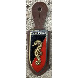 Cie de Plage, &eacute;mail, hippocampe relief, sans T ni roue dent&eacute;e