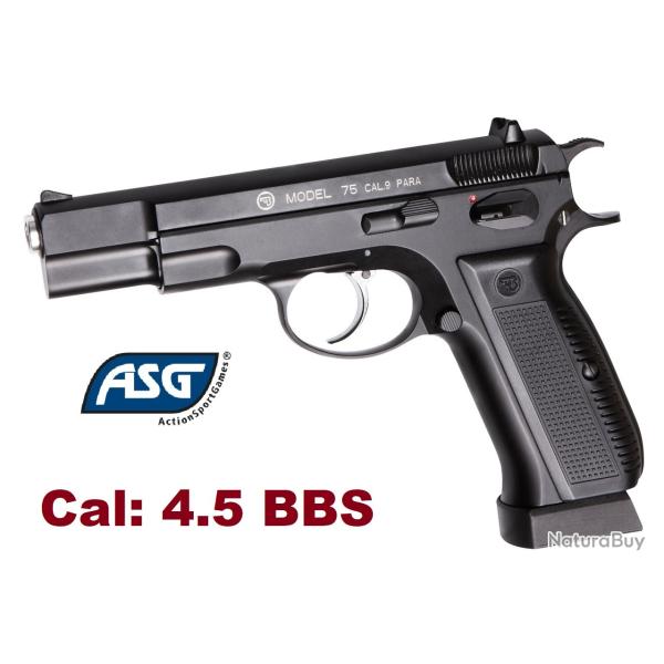 Pistolet  GBB  CZ 75  ASG -  Co2  Billes Acier Cal 4.5