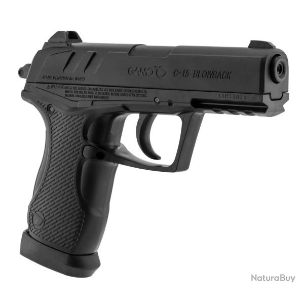 Pistolet CO2 C-15 BLOWBACK - Cal. 4,5 mm Pistolet CO2 C-15 BLOWBACK