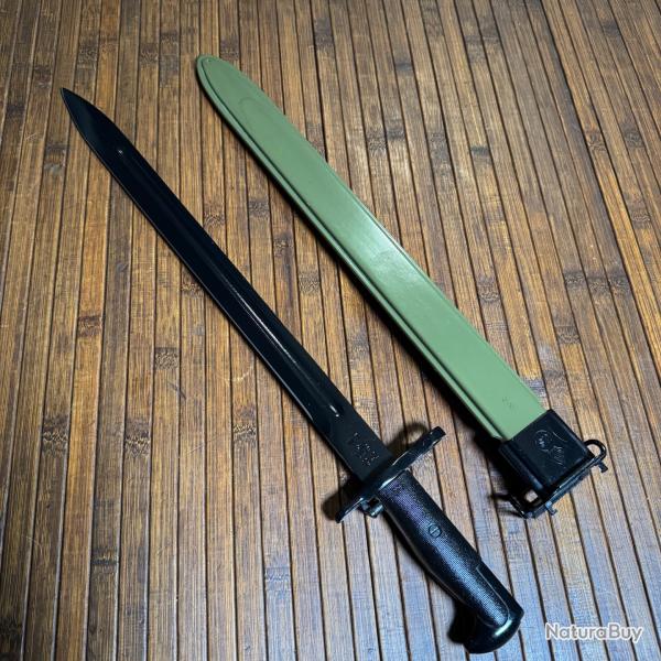 BELLE REPRODUCTION DE LA BA�ONNETTE U.S GARAND LONGUE MARQUAGE WT 1942 WW2