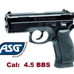 Pistolet GNB  CZ 75D Compact noir  ASG - Co2  Billes Acier Cal 4.5